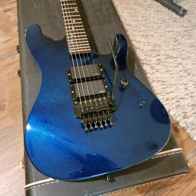 Kramer Nightswan Electric Guitar Vintage USA 1988 Blue Sparkle Excellent Condition W/OHSC image 4