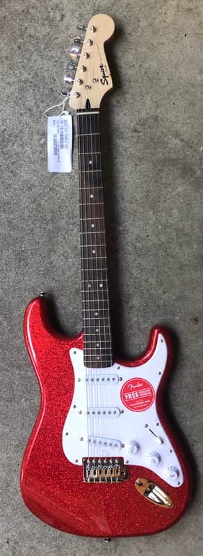 Squier Bullet Stratocaster Limited Edition Electric Guitar Red Sparkle image 1