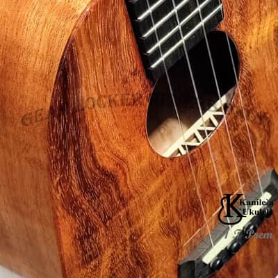 Kanile'a P-1 T Premium Curly all solid hawaiian koa Pineapple shaped Tenor ukulele #26618 image 9