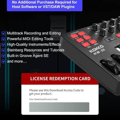 KOKKO MIDI Controller Keyboard, Mini 25 Key With 8 Backlit Drum Pads, 8 Knobs and Pitch Bend Wheel, Modulation Wheel for Music Production, Cubase LE Software Included (Price includes the import duty for US buyer) image 4