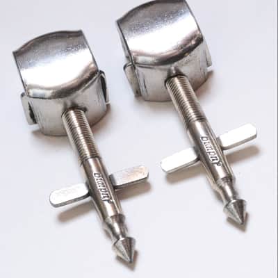 Ludwig Bass Drum Spurs, Logo Stamped, Nickel Finish, Logo, MINT! / 1920s-30s / INSPECTED & TESTED image 10