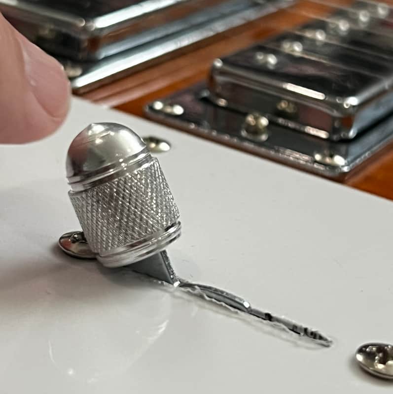Kinnatone Stubby Chrome Aluminum 3 or 5 way Blade style Switch Tip. For Strat or Tele image 1