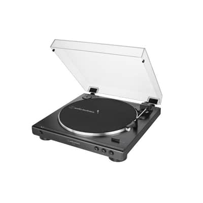 (Mint) Audio-Technica AT-LP60X Fully Automatic Belt-drive Turntable with Switchable Phono Preamp - BLACK image 1