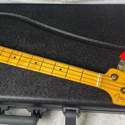 NEW! Fender 75th Anniversary American Professional PJ Bass - 2-Color Sunburst - Flame Top - 9.1 lbs - Authorized Dealer - G06681 image 6