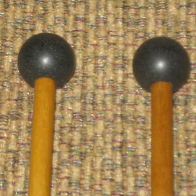 one pair new old stock A+ Mike Balter MB10AB (10AB) Hard Keyboard Mallets, 7/8" phenolic (plastic) round HEADS and natural birch HANDLES - mid to late 1990s (+ packaging) Unwound Series image 10