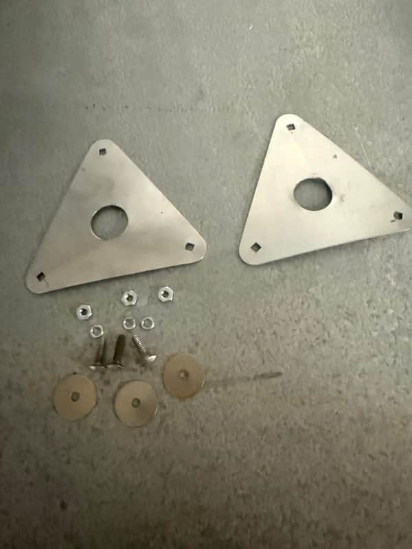 Vintage Camco Bass Drum Mounting Plates for Tom Holder with Hardware image 1