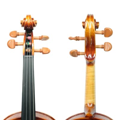 Left-Handed Guarneri 1743 Cannon Handmade Violin Outfit 4/4 Italian Spruce Maple image 3