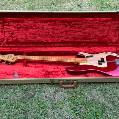Fender American Vintage 57’ Precision Bass 1999 - Candy Apple Red image 1