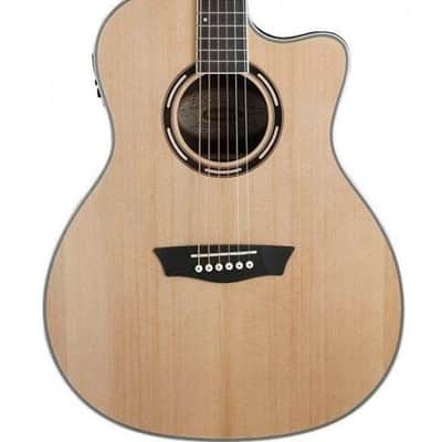 Washburn AG70CEK-A Washburn Apprentice Grand Auditorium Guitar, Spruce w/ Walnut Sides, w/ Case image 1