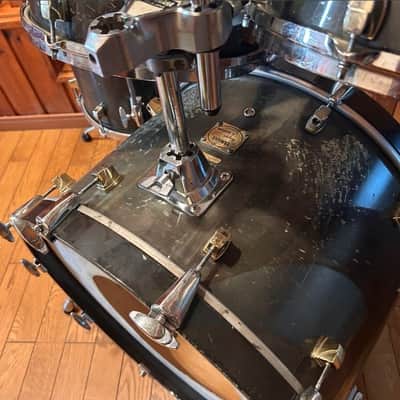 Yamaha Maple Custom 12,13,16,22 Drum Set - Black Maple image 5
