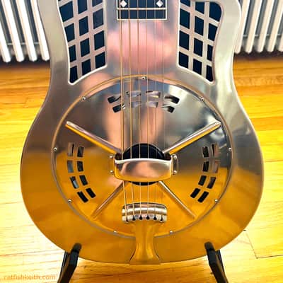 Reso Rocket Steel Cutaway Single Cone 2024 Rubbed Nickel - Discounted because of small dent on the side -IN STOCK NOW! image 4