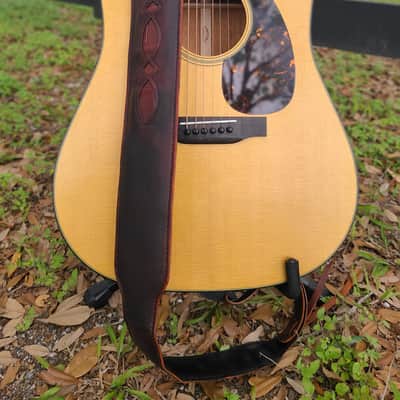 The Swamp Shadow™ Handcrafted Full-Grain Leather Guitar Strap with Genuine Louisiana Alligator image 6
