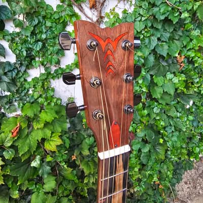 Wilhelm Guitars Quilted Bubinga Handmade Dreadnought Acoustic Guitar image 3
