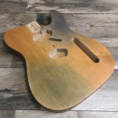 Made to Order - FRANCHIN Mars guitar body WESTERN Aged Colored Natural finish Premium Selected Basswood Poplar Telecaster-Tele-T-Style Made in Italy image 7