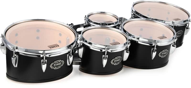 Tama Fieldstar Rudiment Marching Tenor Drums - Small Quint Satin Black imagen 1