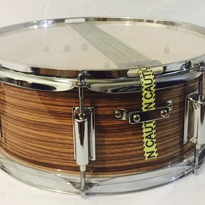 2x SnareFlair Custom Snare Drum Percussion Straps Caution Tape Black Yellow USA Made Snare Flair image 2