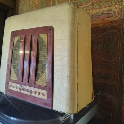 Gibson BR-9 10-Watt 1x8" Guitar Combo 1948 - 1950 - Ivory Leatherette with Trapezoid Grille image 2