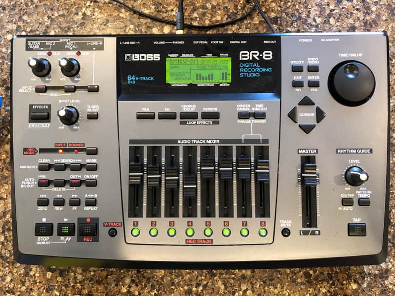 Boss BR-8 Digital Recorder with 30 Zip Disks included. 2000s - Black image 1