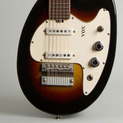 Vox Mando-Guitar 12 String Electric Guitar (1966), ser. #305324, original black hard shell case. image 3