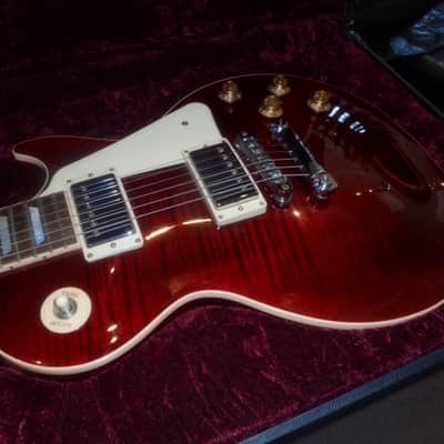 Gibson Les Paul Custom Shop Case Mint New Black/Genuine burgandy velour image 11
