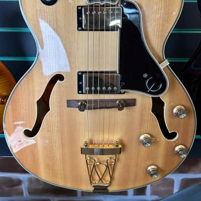 Epiphone Joe Pass Emperor Pro II Natural Gloss 2016 Hollow Body Electric Guitar image 4