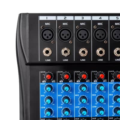8-Channel Professional Corded Electric Powered Mixer | Studio-Grade Mixing Console for Musicians & Live Performers image 5