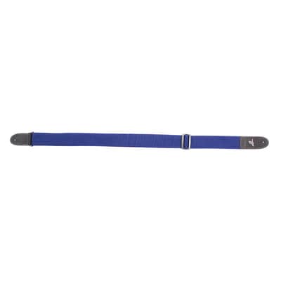 Magma Leathers 2" Soft-hand Polypropylene Guitar Strap with Leather Ends Blue (07MP03.) image 1