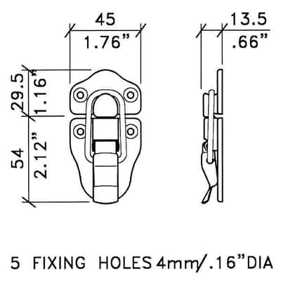 Guitar Case Latch Nickle For Gibson Cases image 3