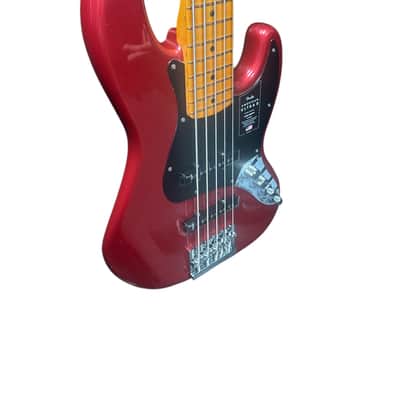 Fender American Ultra II Jazz Bass (5), Sinister Red / Maple *IN STOCK* image 4