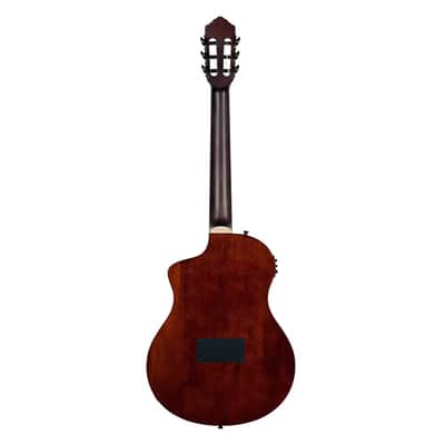 Ortega Guitars RTPDLX-ACA TourPlayer Series Thinline A/E Nylon - Burst Open Box image 8