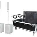 2x RCF EVOX J8-W Active 2-Way Portable Line Array 1400W Speaker + Cables & ProX Case
