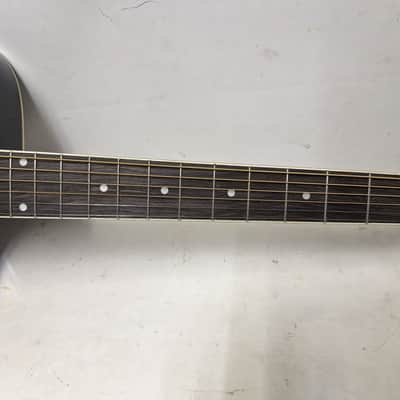 Washburn WA90CETB Dreadnought acoustic electric guitar, trans black image 2