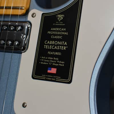 Fender 75TH Anniversary American Professional Classic Cabronita Telecaster Ice Blue Metallic w/ FREE Same Day Shipping image 7