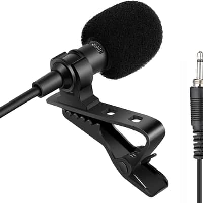 Lavalier Microphone Lapel Microphone Compatible with Wireless Transmitter - Unidirectional Condenser Mic - 3.5mm Screw Lock Plug image 1