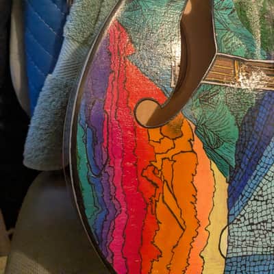 Ibanez AS7312-TCR Artcore custom rainbow image 6
