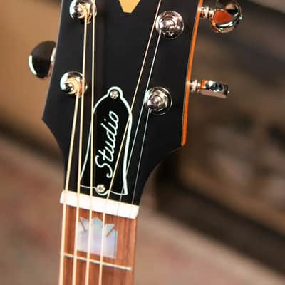 Gibson SJ-200 Studio Walnut Jumbo Acoustic/Electric Guitar - Satin Walnut Burst with Hardshell Case image 6