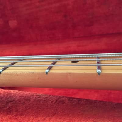 1975 LEFTY Fender Precision Bass Black with White Pickguard image 11