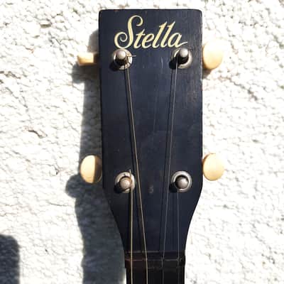 Harmony Stella Tenor Guitar, 1960's, Sunburst, Wavery Tuners, Case image 2