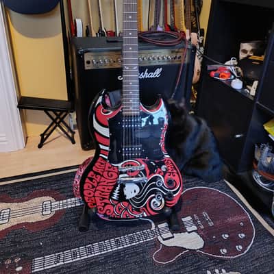 Epiphone Emily the Strange G-310  - Ebony with Emily the Strange Graphic image 4