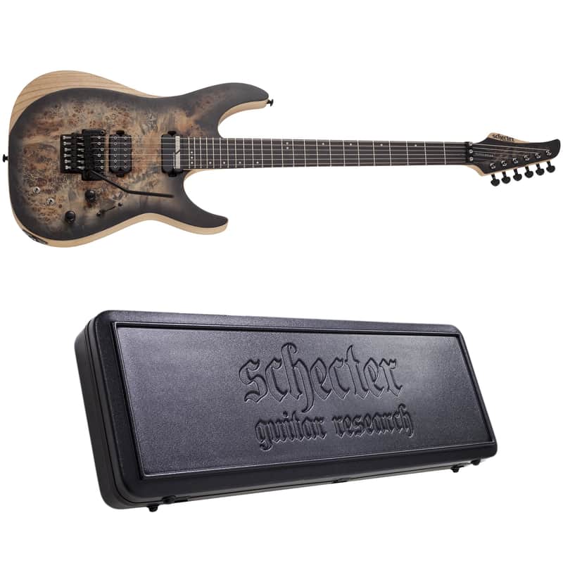 Schecter Reaper-6 FR S Satin Charcoal Burst SCB Electric Guitar + Hardshell Case Sustainiac Reaper image 1