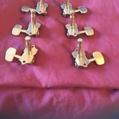 Grover Sta-tite Guitar Tuners Set ( 3+3), Square-ish Buttons, Chrome image 5