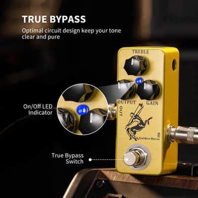 MOSKY Golden Horse Overdrive Effect Pedal Boost Guitar Effect Pedal with True Bypass for Electric Guitar image 4