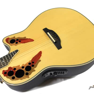 Ovation Elite 2078 AX-4 Deep Contour Acoustic/Electric Guitar - Natural w/ Case image 5