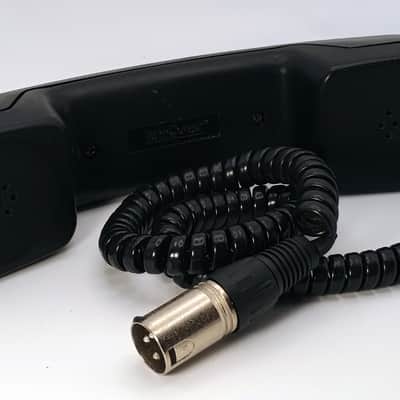 Custom Lo-Fi Telephone Microphone - TeleQuest Big Button 1980’s Phone Mic - White/Black w/ Base image 2