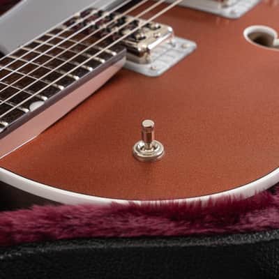 Gretsch G6118T Players Edition Anniversary Hollowbody Electric Guitar, Rosewood Fingerboard, Two-Tone Copper Metallic/Sahara Metallic image 5