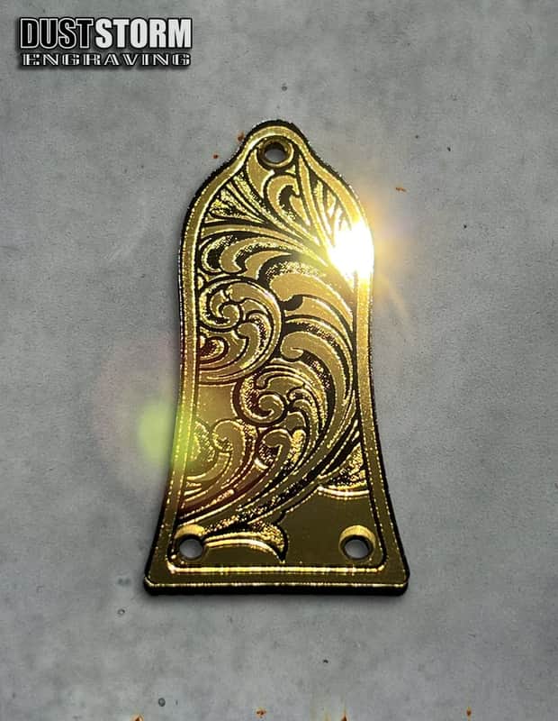 Truss Rod Cover for Epiphone Les Paul in Gold Acrylic Mirror image 1
