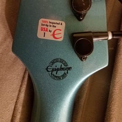 2007 Epiphone Limited Edition Custom Shop Thunderbird Pelham Blue image 7