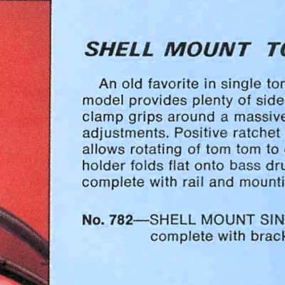 Ludwig Vintage 60s #782-1 Script Logo "Rztcheted Teeth" Rail Consolette Tom Holder - LRC-704 image 21