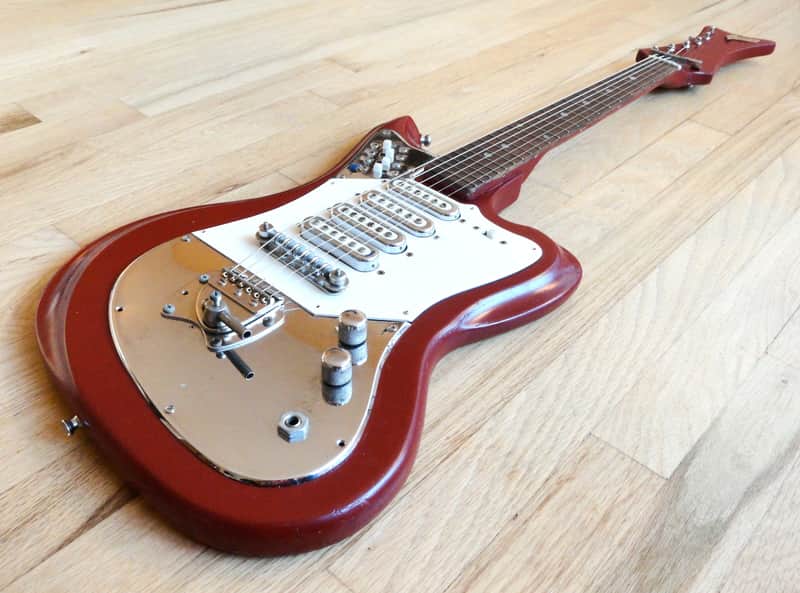 Greco 912 1960s Red1960s Greco Model 912 Offset Four Pickup