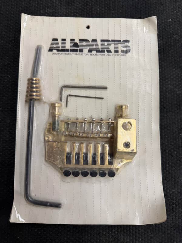 Allparts Wrap Around Bridge with Spring Tremolo 90s - Gold image 1